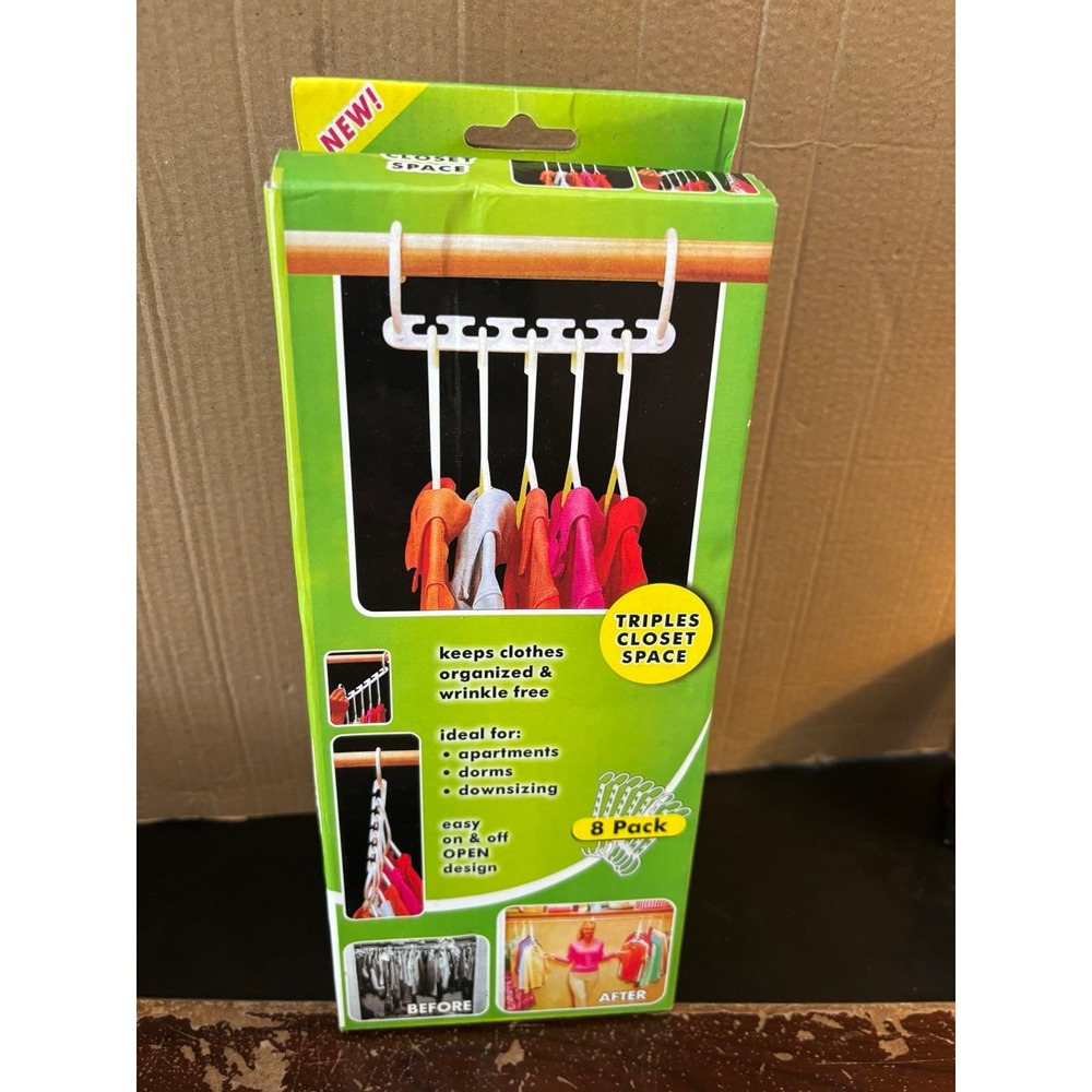 8 pack Wonder Hanger LOT of 2 Clothes Closet Organizer Hook Space Saver